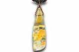 Pocket Knife with Bumblebee Jasper Inlays & Matching Base #370787-5